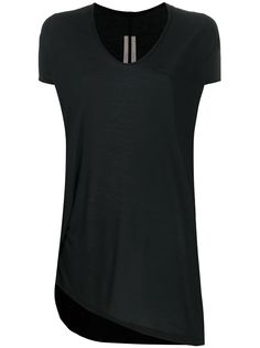 Rick Owens футболка асимметричного кроя с короткими рукавами