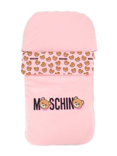 Moschino Kids спальный конверт с логотипом Teddy