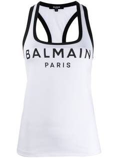 Balmain топ без рукавов с логотипом