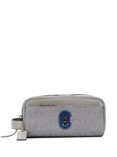 Coach embroidered logo wash bag