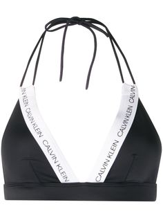 Calvin Klein лиф бикини с треугольными чашками и логотипом CK