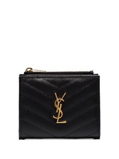 Saint Laurent кошелек на молнии с монограммой