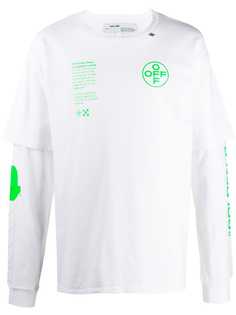 Off-White футболка Arch Shapes с двойными рукавами