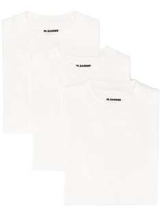 Jil Sander футболка с вышитым логотипом и круглым вырезом