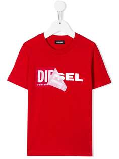 Diesel Kids logo print T-shirt