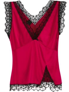 Pinko scalloped lace trim vest