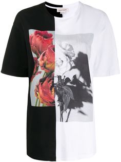 Alexander McQueen rose-print T-shirt