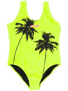 Msgm Kids TEEN palm tree swimsuit