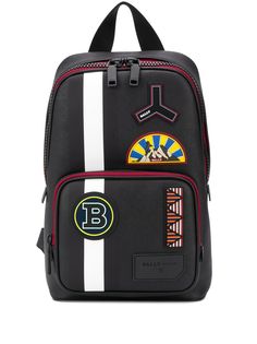 Bally рюкзак с вышитым логотипом и нашивками