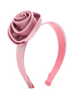 Monnalisa ободок с цветочной аппликацией