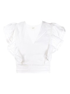 Isabel Marant Étoile укороченная блузка с оборками