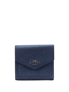Coach маленький кошелек с эффектом металлик