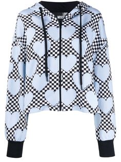 Love Moschino худи на молнии с принтом