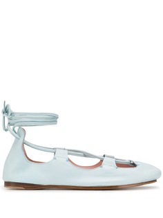 LANVIN балетки с завязками на щиколотке