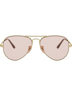 Ray-Ban двухцветные солнцезащитные очки-авиаторы