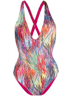 Missoni Mare купальник с абстрактным принтом и V-образным вырезом