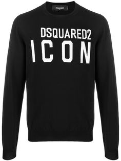 Dsquared2 джемпер Icon вязки интарсия с логотипом