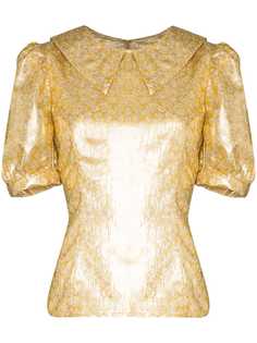 Shrimps Owen metallic lamé blouse