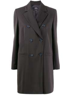 A.P.C. double-breasted blazer coat