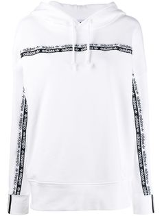 adidas logo tape cotton hoodie