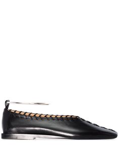 Jil Sander туфли-лодочки с декоративной строчкой