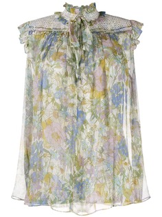 Zimmermann блузка с цветочным принтом