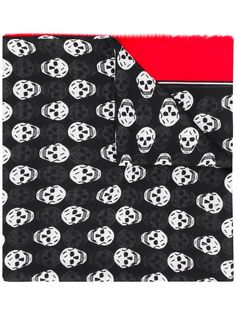 Alexander McQueen платок с принтом Biker Skull