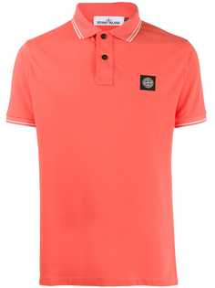 Stone Island short sleeve logo patch polo shirt