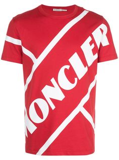 Moncler полосатая футболка с круглым вырезом