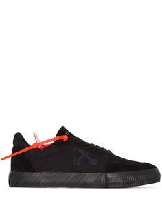 Off-White black arrow logo vulcanised leather sneakers