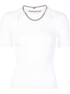 Alexander Wang chain-detail fitted top