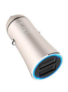 Зарядное устройство Hoco Z30A Easy Route Dual Port Gold