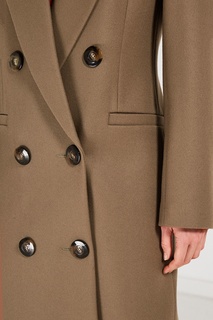 Бежевое двубортное пальто JM Studio