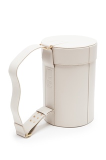 Белый рюкзак в форме тубуса Leather Like Wood