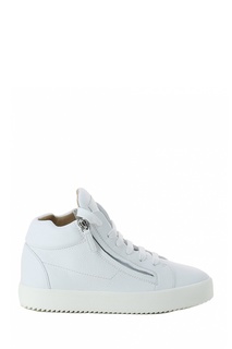 Ботинки спортивного стиля из белой кожи Giuseppe Zanotti Design