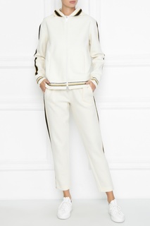 Белые трикотажные брюки с лампасами Ermanno Scervino