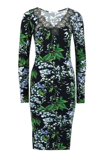 Трикотажное платье с цветочным принтом Blumarine