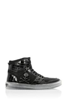 Черные сникеры с черепом Philipp Plein
