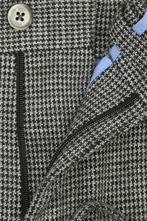 Серые брюки с узором пье-де-пуль Pt01