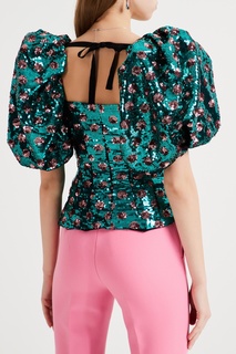 Синий топ с пайетками Giuseppe DI Morabito