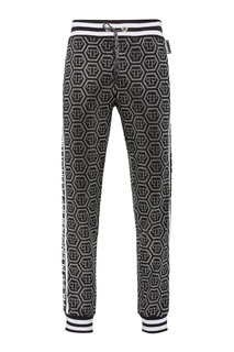 Брюки со стразами и логотипом Philipp Plein