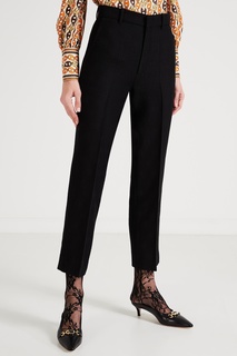 Укороченные брюки из шерсти и шелка Gucci