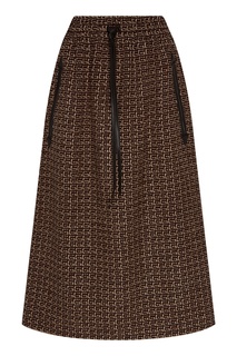 Шерстяная юбка с монограммами Gucci