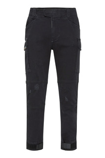 Черные джинсы с накладными карманами Philipp Plein