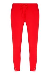 Красные трикотажные брюки La Perla
