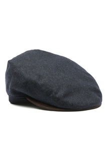 Темно-синяя шерстяная кепка Lardini