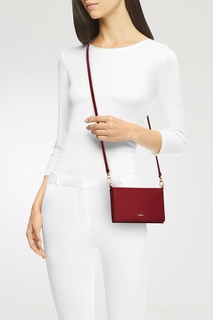 Бордовый кошелек с ремешком Furla