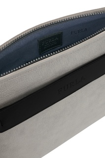 Большой клатч серого цвета Urano Furla