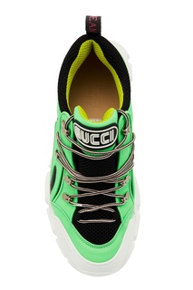 Неоново-зеленые кроссовки Flashtrek Gucci Man