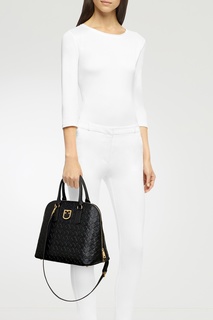 Черная кожаная сумка Fantastica Furla